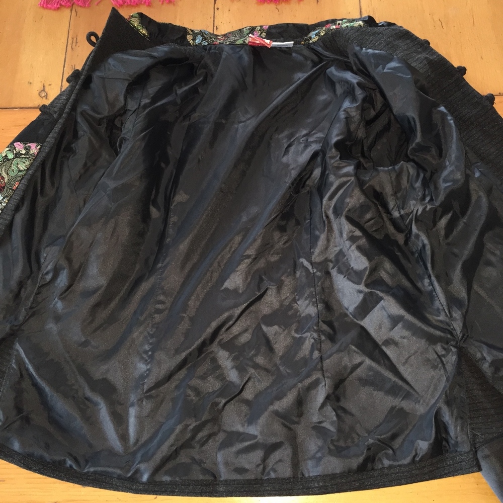 April Cornell Black Lined Patterned Jacket/Lined - image 4